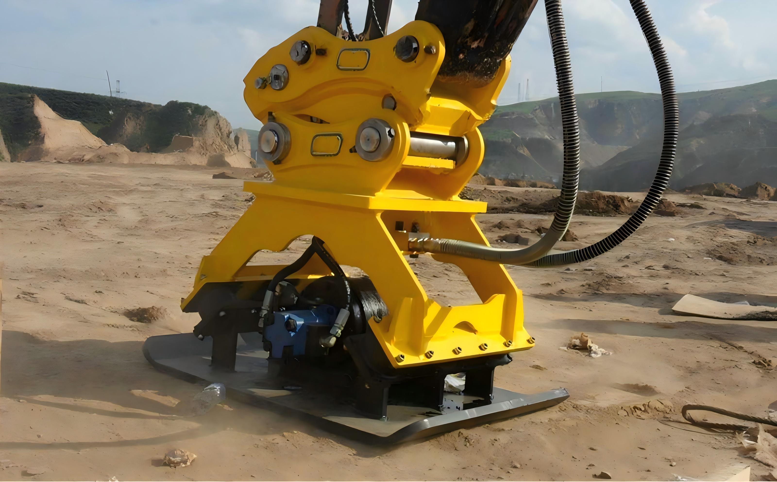 Excavator accessories - hydraulic flat compactor