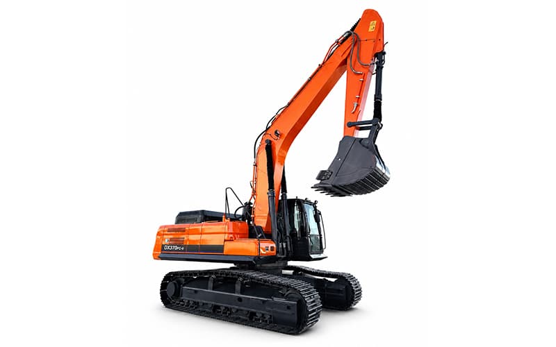 The Nemesis of Hard Rock in Mining! The DX370PC-9 (35.6-ton excavator): Clear a whole mine section in a day.